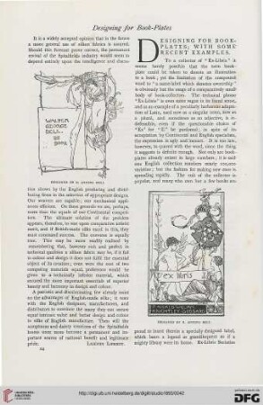 1: Designing for bookplates, [1] : with some recent examples