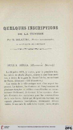 Sér. 3: Quelques inscriptions de la Tunisie