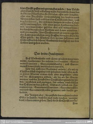 Der dritte Hauptpunct