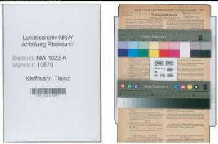 Entnazifizierung Heinz Kleffmann , geb. 29.06.1918 (Kaufmaennischer Angestellter)
