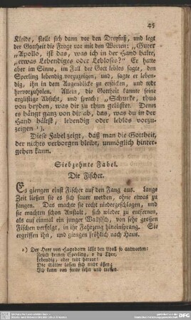 Siebzehnte Fabel. Die Fischer