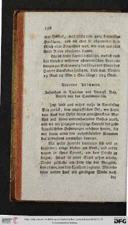 Vierter Abschnitt: Aufenthalt in Tiatatua und Tocaigh Bay. Abreise von den Sandwichinseln