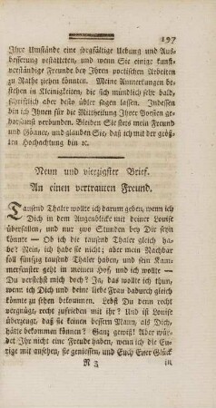Neun und vierzigster Brief an einen vertrauten Freund