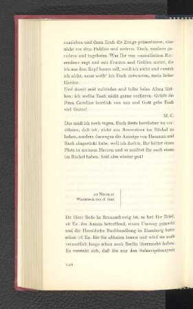 An Nicolai Wandsbeck, den 16. Juni