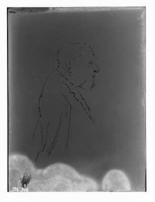 Männerporträt im Profil : Männerporträt im Profil. Federzeichnung (um 1930; E. Richter)