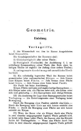 Einleitung. Vorbegriffe. Axiome.