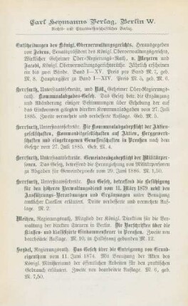 Carl Heymanns Verlag, Berlin W.