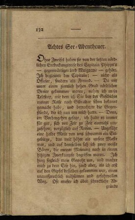 Achtes See-Abentheuer