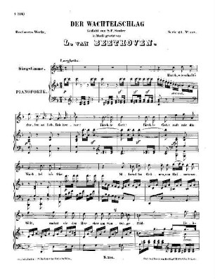 Beethoven's Werke, 234 = Serie 23: Lieder und Gesänge mit Begleitung des Pianoforte. Der Wachtelschlag : [WoO 129]