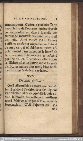 XXV. De quoi frémir