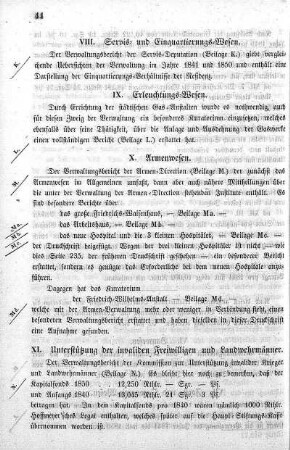 VIII. Servis- und Einquartierungs-Wesen