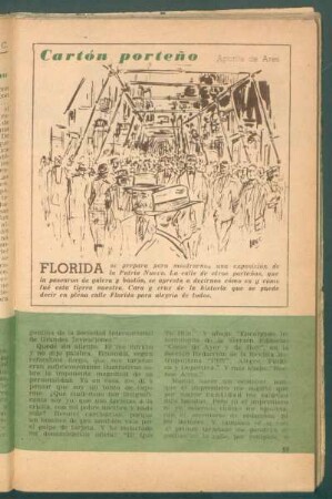 Florida [Dibujo] : Cartón porteño
