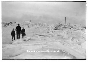 Thießow (Rügen). Strand mit Packeis