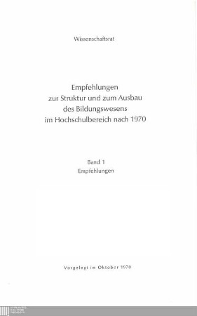 1: Empfehlungen