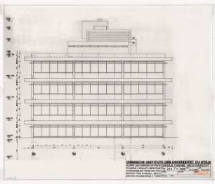 Chemische Institute der Universität Köln: Organische Chemie Westansicht, 1:100