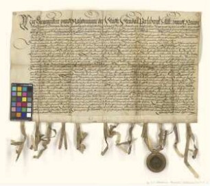 Altmärkische und prignitzsche Städte verschreiben sich Johann Wittes Erben zu Havelberg über 750 Taler.