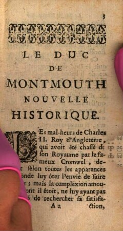 Le Duc de Montmouth : Nouvelle historique