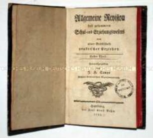 Allgemeine Revision des gesammten Schul- und Erziehungswesens