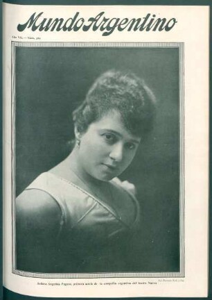 Señora Angelina Pagano, primera actriz de la compañía argentina del teatro Nuevo [Fotografía]