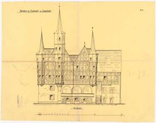 Rathaus, Duderstadt: Nordansicht 1:100