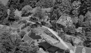 Rathen. Amselgrund mit Alter Mühle (auch Amselgrund- oder Böhmische Mühle). Blick talauf