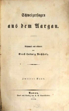 Schweizersagen aus dem Aargau, 2