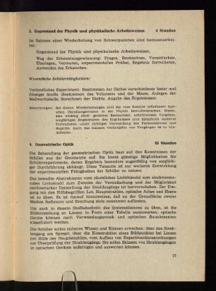 3. Gegenstand der Physik und physikalische Arbeitsweisen
