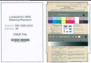 Entnazifizierung Fritz Dittloff , geb. 04.10.1902 (Vollziehungsbeamter)