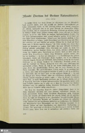 Ifflands Direktion des Berliner Nationaltheaters : (1796-1814)