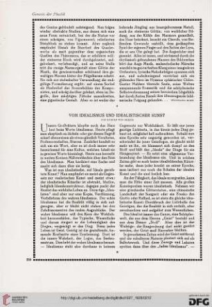 Vom Idealismus und idealistischer Kunst
