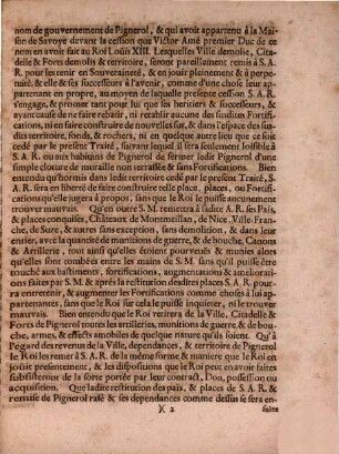 Traitté de Paix, entre la France et le Duc de Savoye
