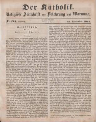 461-463 Zeitfragen : XXXIX. Ventura über O'Connell (Fortsetzung)