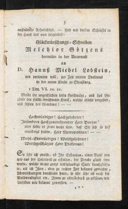 5-14, Glückwunschschreiben
