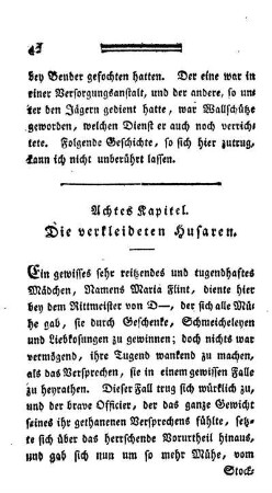 Achtes Kapitel. - Die verkleideten Husaren.