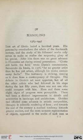 IV. Masolino 1383-1447