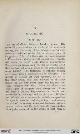 IV. Masolino 1383-1447