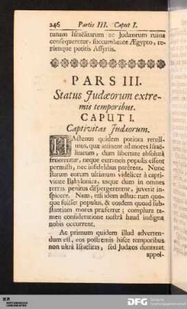 Caput I. Captivitas Judæorum.