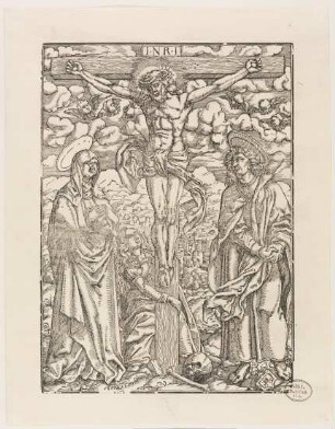 Kreuzigung mit Maria, Maria Magdalena und Johannes