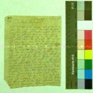 Brief des Peter Daniel Hauschild an seine Schwester, Ludwigsdorf, 22. Juli 1813