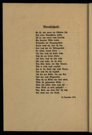 Bereitschaft
