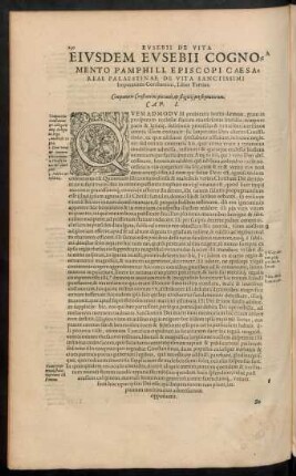 Eiusdem Eusebii Cognomento Pamphili ... De Vita Sanctissimi Imperatoris Constantini, Liber Tertius.