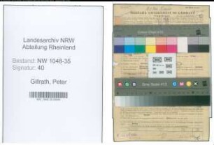 Entnazifizierung Peter Gillrath , geb. 10.06.1907 (Gastwirt)