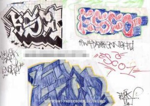 ESCO | NeveR SAY neveR!" | "ESCO1" | "FUCK U" | unleserlich