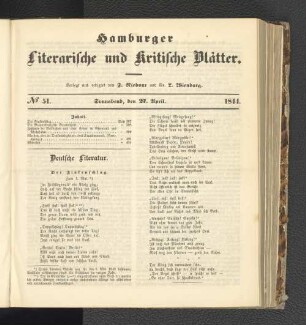 Nummer 51. Sonnabend, den 27. April