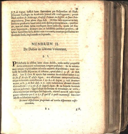 Membrum II. De Dubio in Ultima Voluntate.