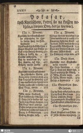 Pokasar, tych Kyrlischow, kotreż ßo na kojżdu nedżelu, a ßwjate Dny, hodża spjewacż