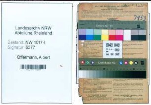 Entnazifizierung Albert Offermann , geb. 17.07.1899 (Kaufmaennischer Angestellter)