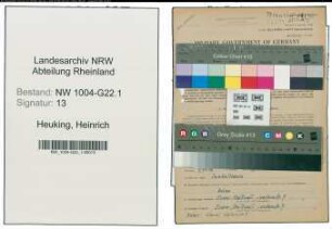 Entnazifizierung Heinrich Heuking , geb. 20.07.1901 (Ingenieur)