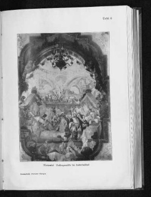 Tafel 6: Mochental Deckengemälde im Hubertussaal. Ansicht.