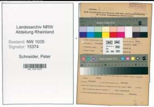 Entnazifizierung Peter Schneider , geb. 12.09.1902 (Elektromeister)